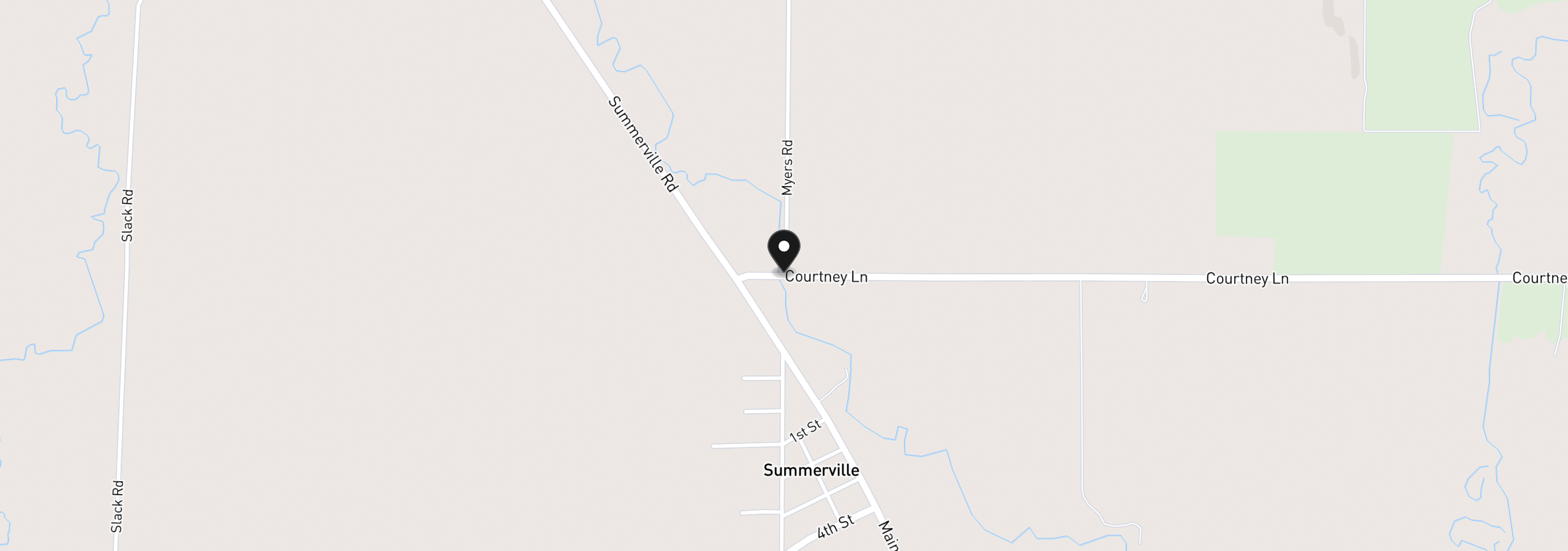 Map showing the location of Courtney Lane, Summerville, OR 97876