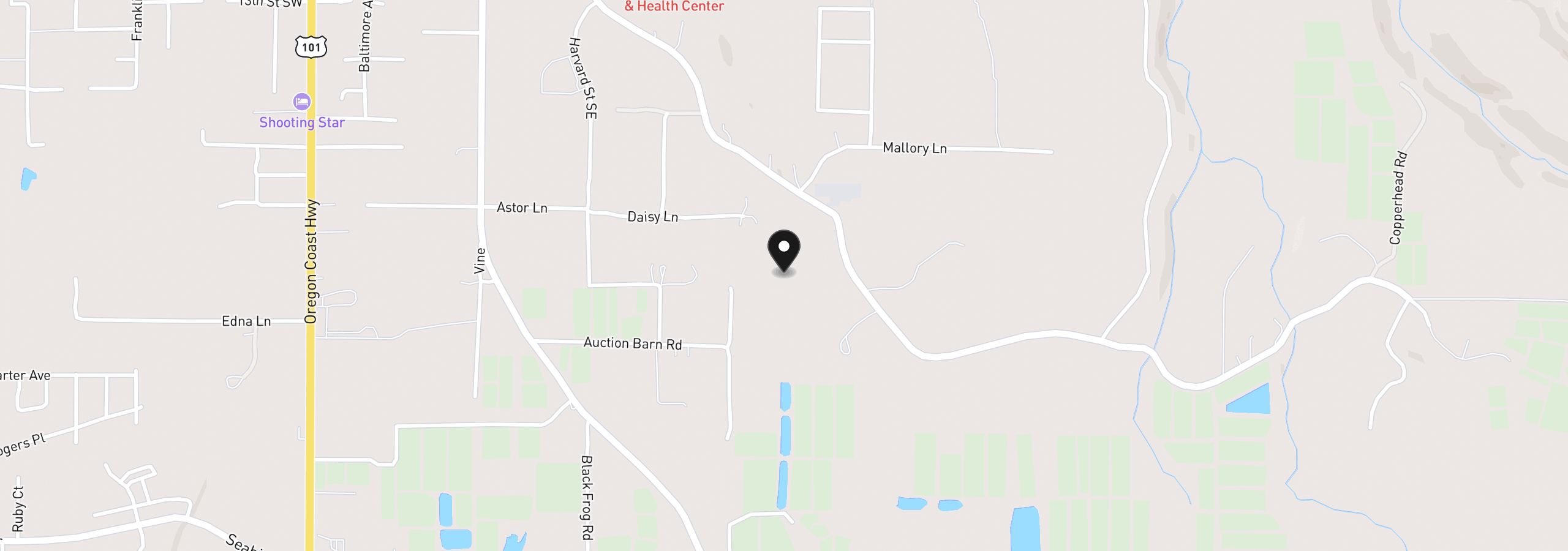 Map showing the location of 88057 Park Ln, Bandon, OR 97411