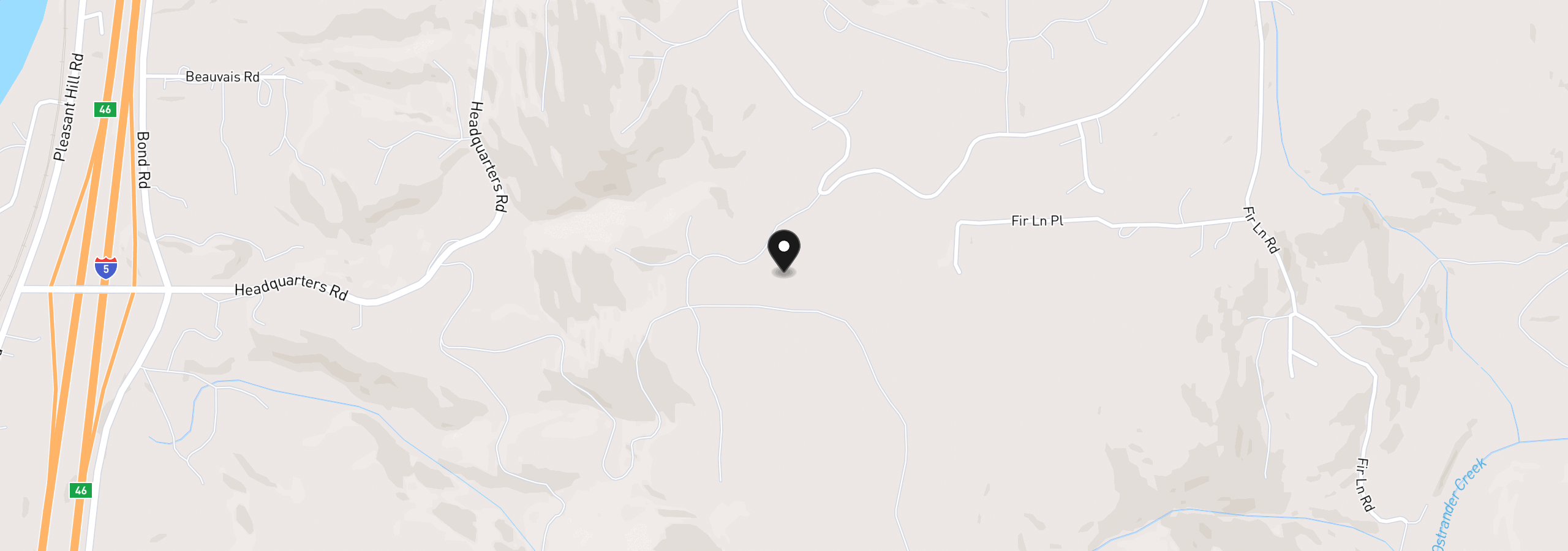 Map showing the location of 0 Thimbleberry Dr, Castle Rock, Wa 98611