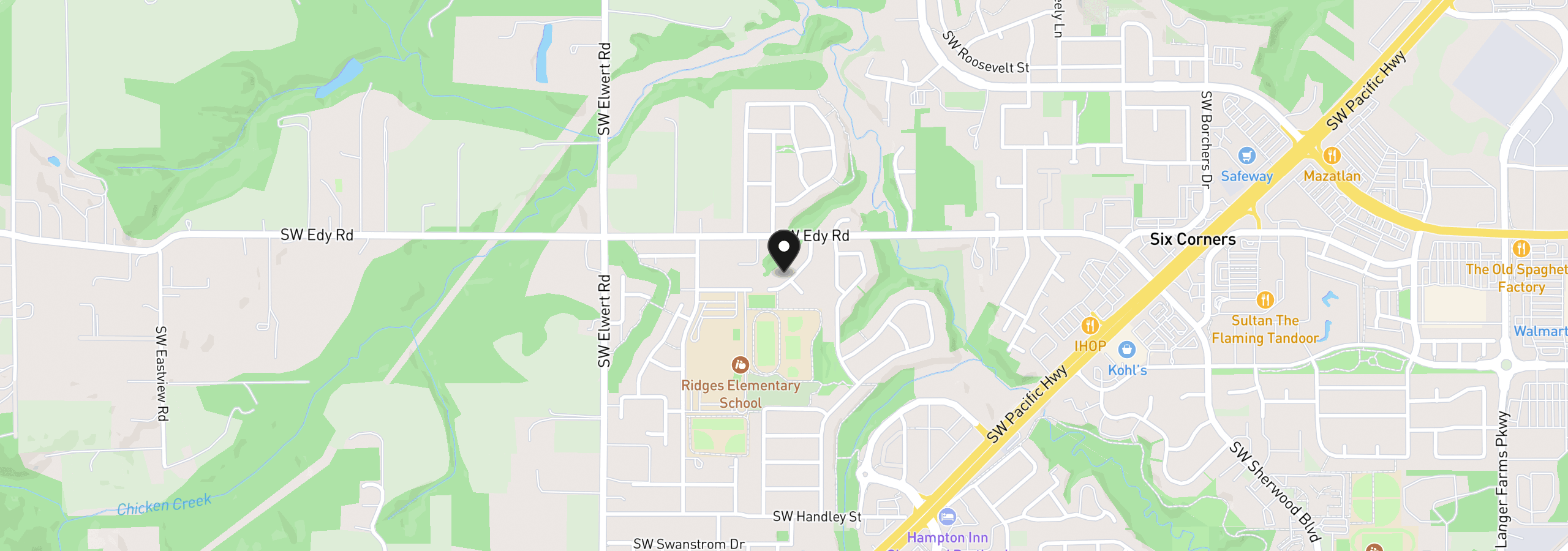 Map showing the location of 21149 SW Nursery Way, Sherwood, OR 97140