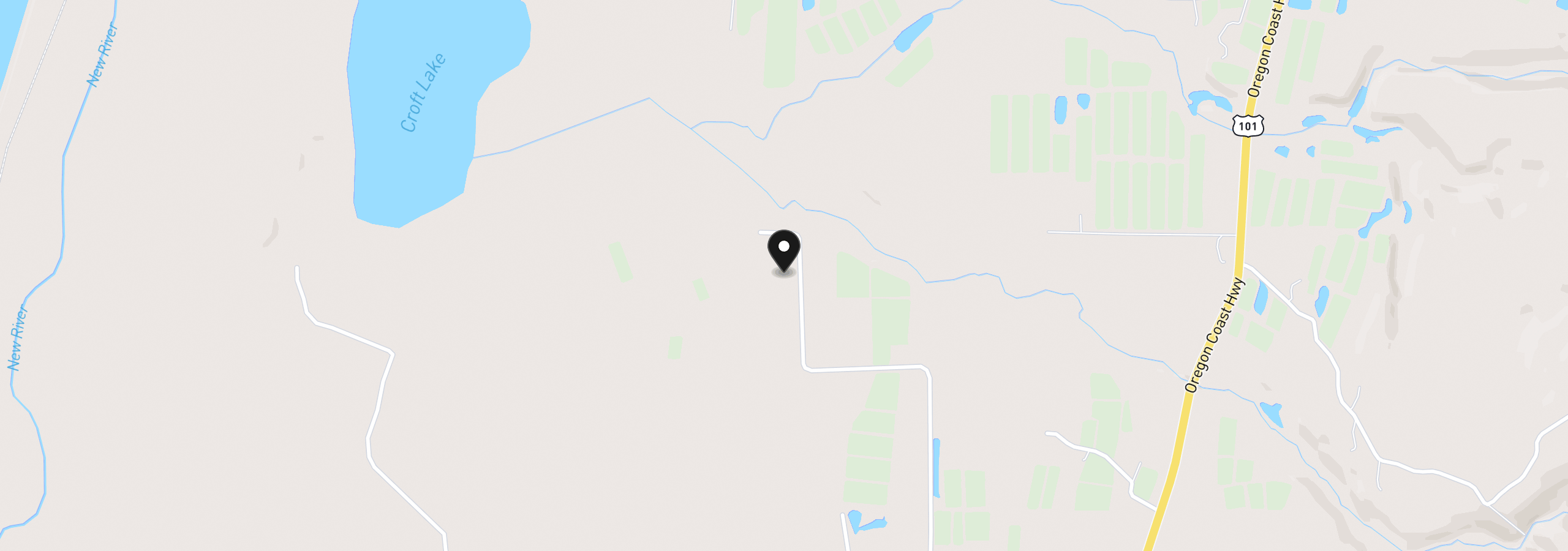 Map showing the location of 86764 Sydnam Ln, Bandon, OR 97411