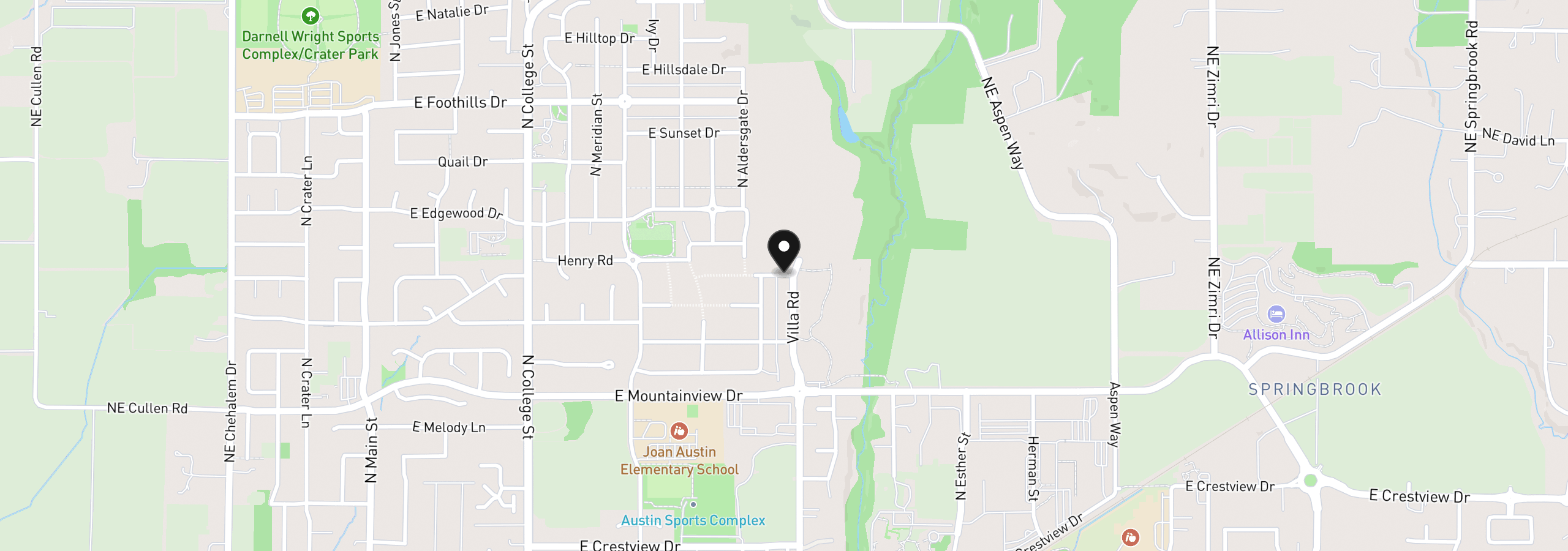 Map showing the location of 1401 E Primavera St, Newberg, OR 97132