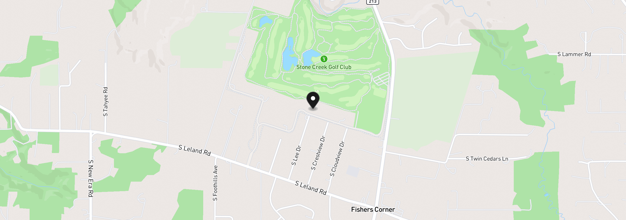 Map showing the location of 14457 S Stoneridge Dr, Oregon City, OR 97045