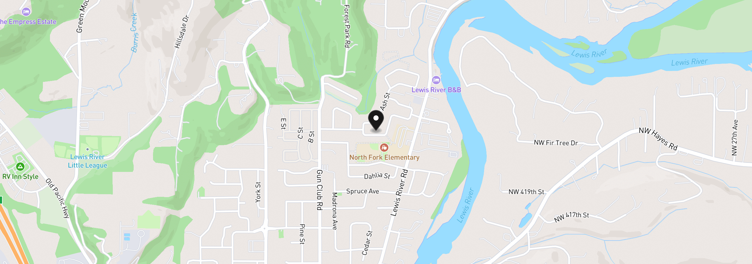 Map showing the location of 2171 Statesman Dr Lot 72, Woodland, Wa 98674