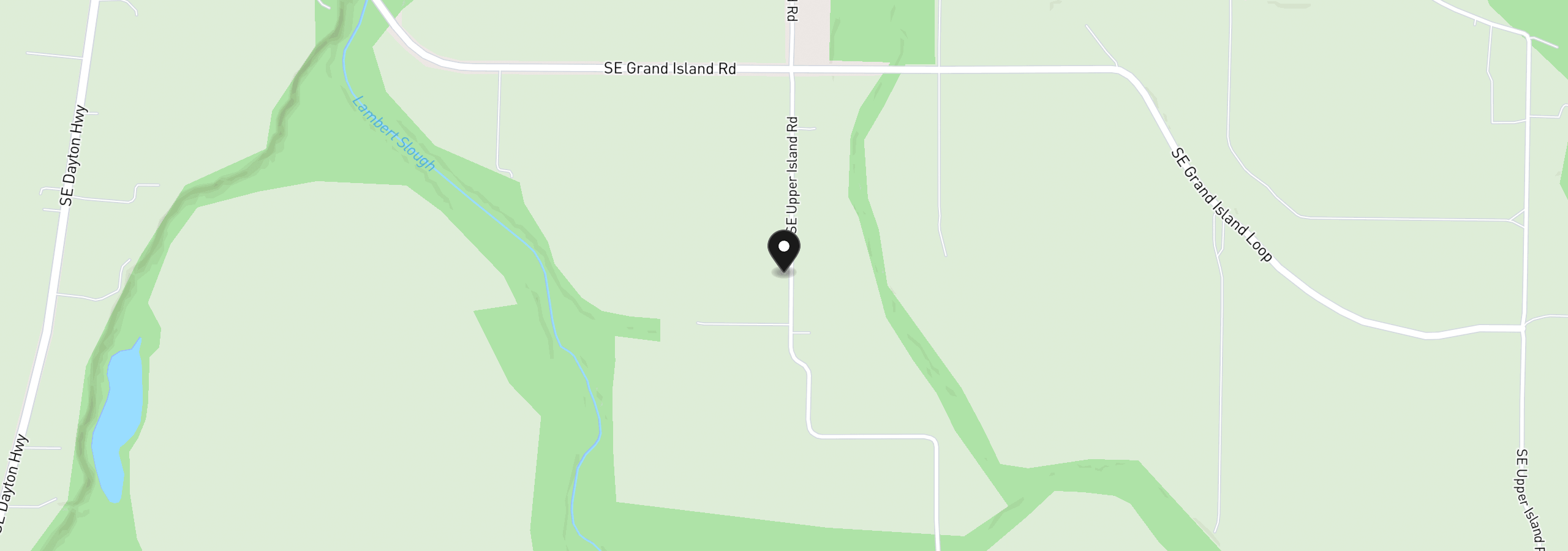 Map showing the location of 0 SE Upper Island Rd, Dayton, OR 97114