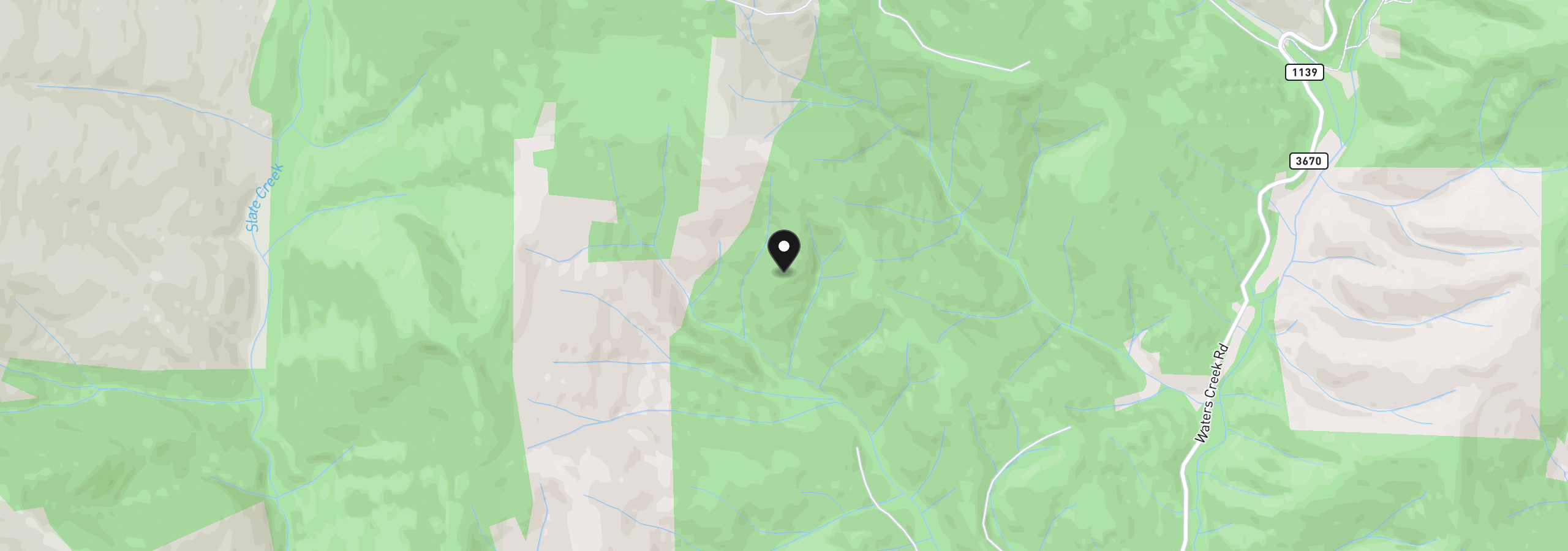 Map showing the location of 1834 Waters Creek Rd, Wilderville, OR 97543