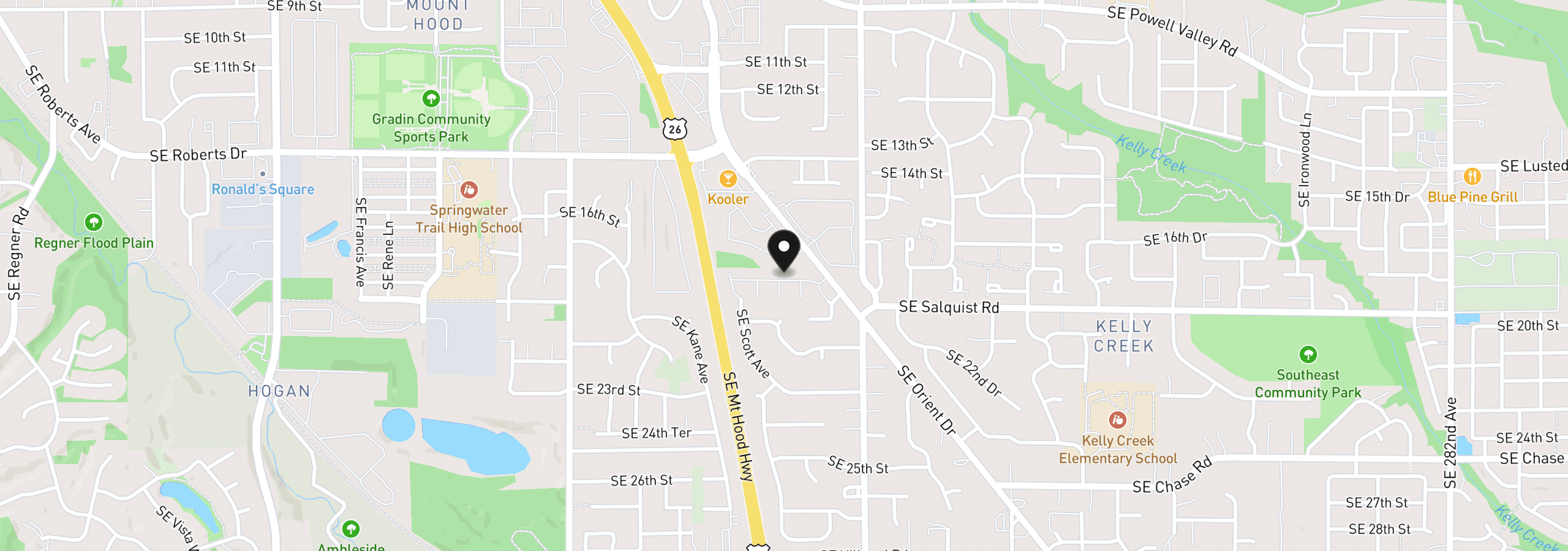 Map showing the location of 1819 SE Orient Dr 41, Gresham, OR 97080