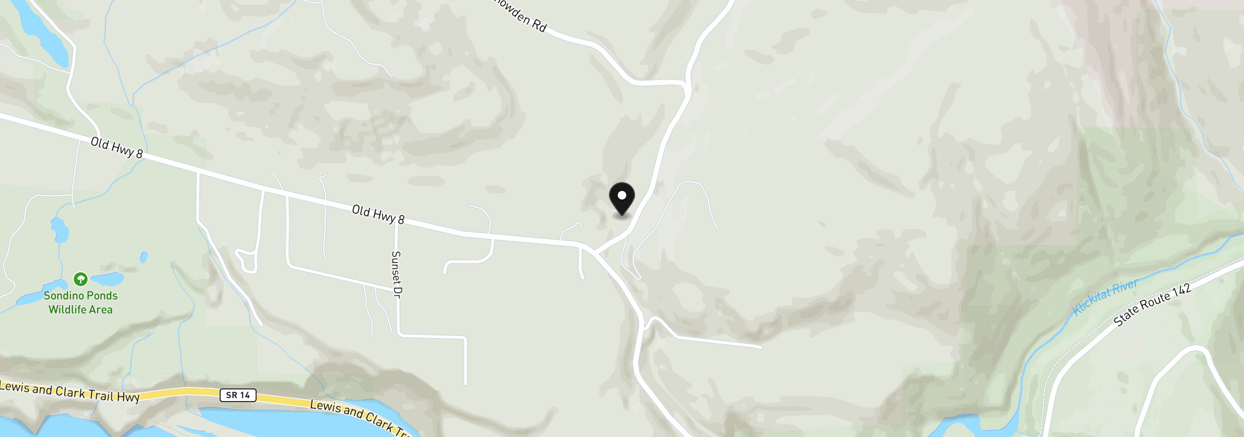 Map showing the location of 7 Canyon Rd, Lyle, Wa 98635
