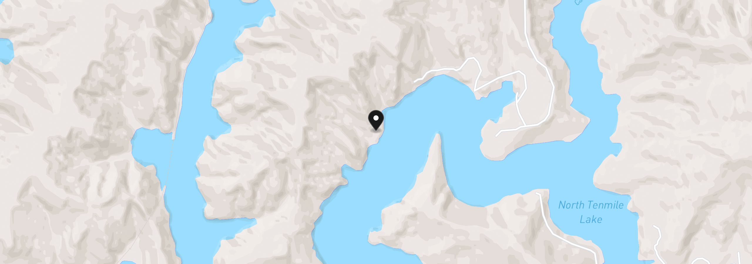 Map showing the location of 1292 N Tenmile Lk, Lakeside, OR 97449