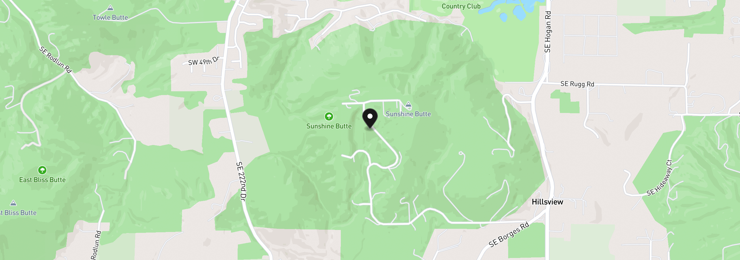Map showing the location of 8755 SE Kingswood Way, Damascus, OR 97089