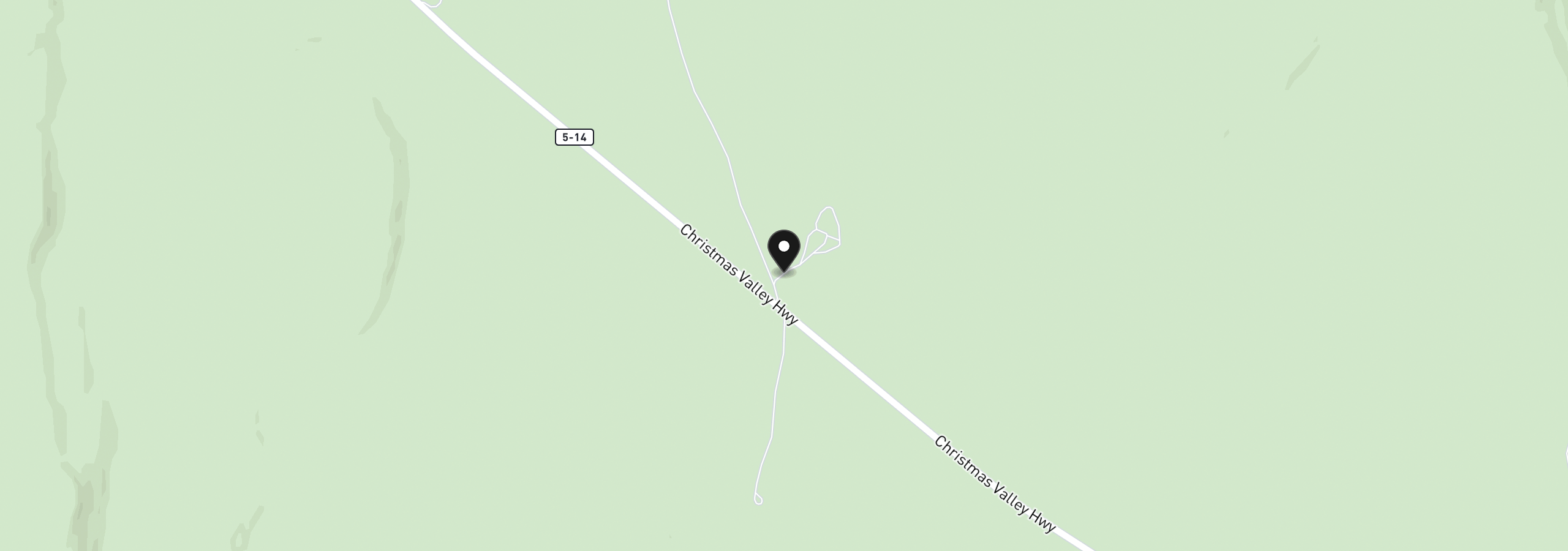 Map showing the location of 14899 Christmas Valley Hwy, Christmas Valley, OR 97641