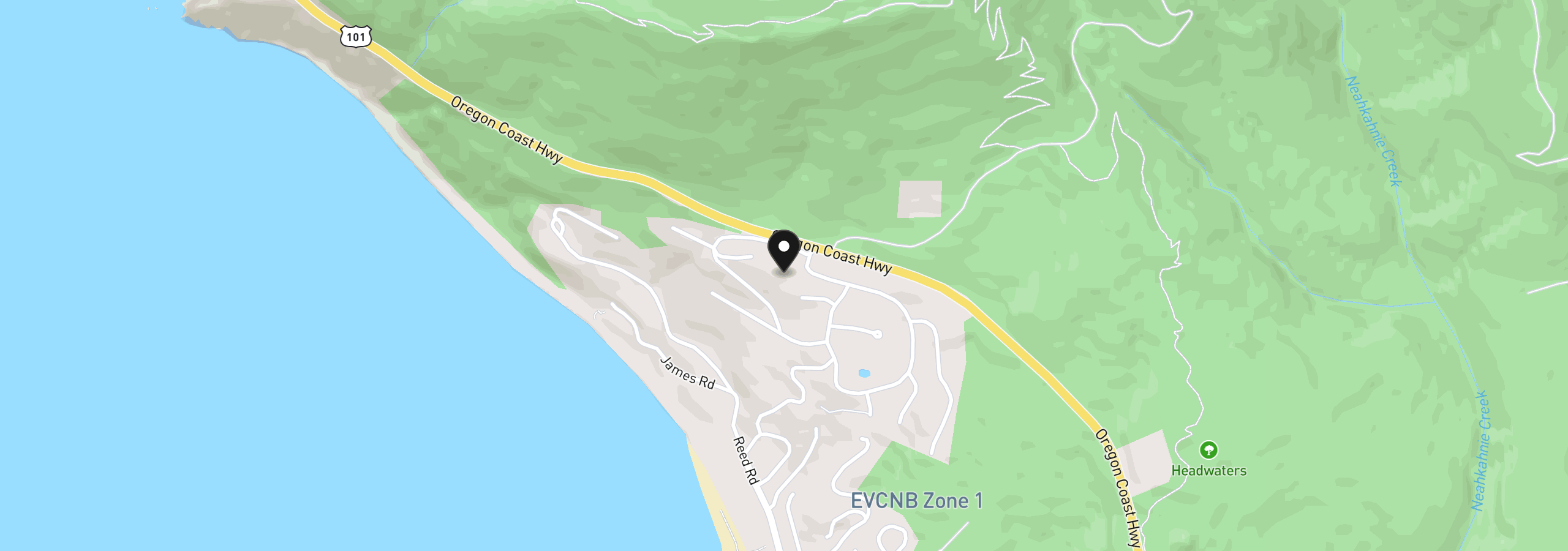 Map showing the location of 7870 Sunset Dr, Manzanita, OR 97130