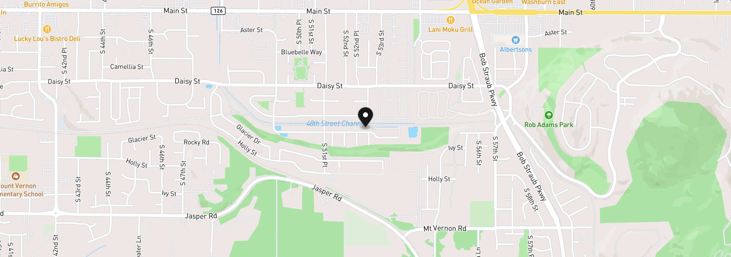 Map showing the location of 5298 Squirrel St, Springfield, OR 97478