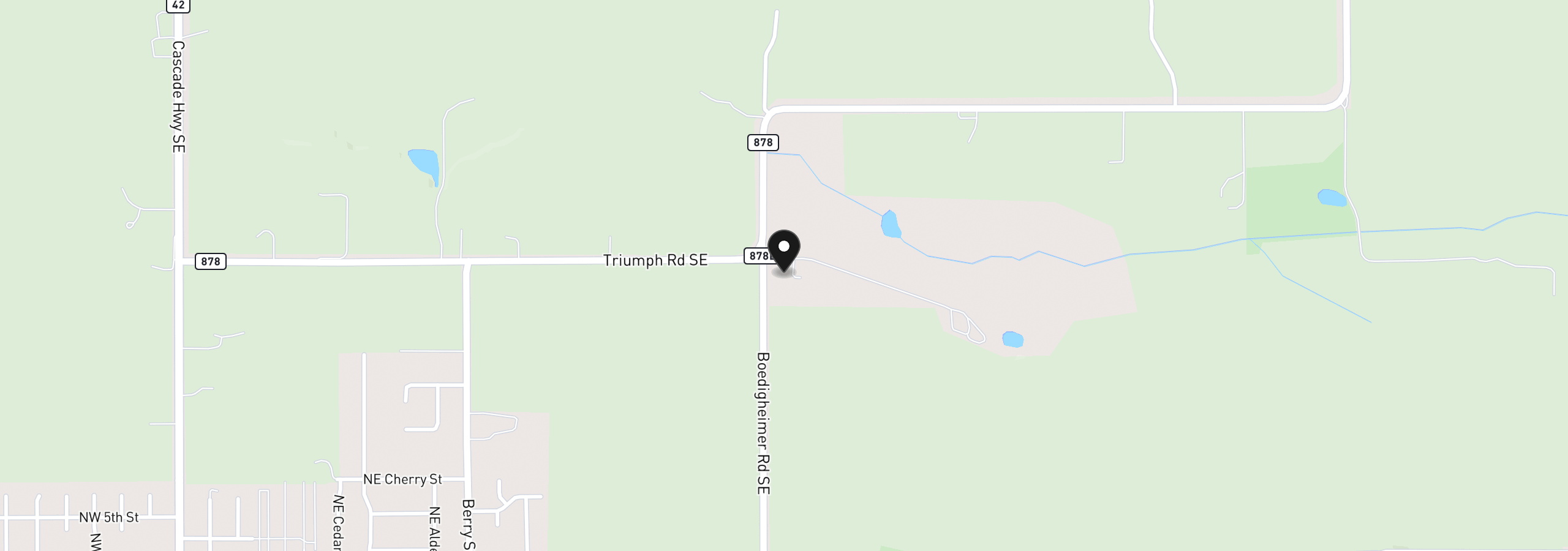 Map showing the location of 7908 Boedigheimer Rd, Sublimity, OR 97385
