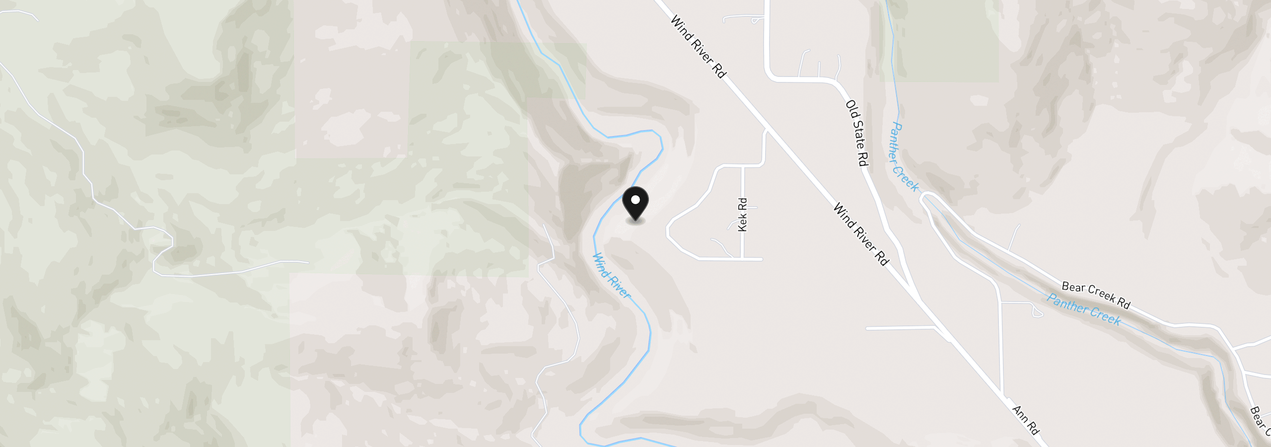 Map showing the location of Boulder Ridge, Carson, Wa 98610