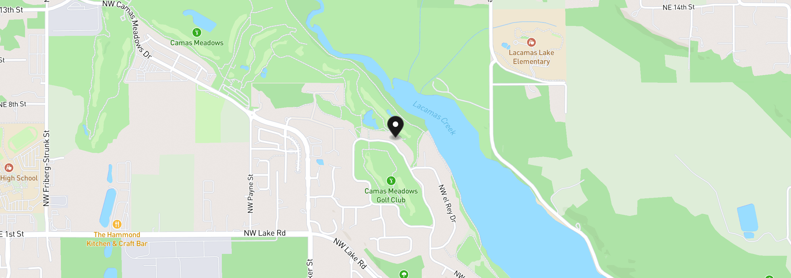 Map showing the location of 3039 NW Lacamas Dr, Camas, Wa 98607