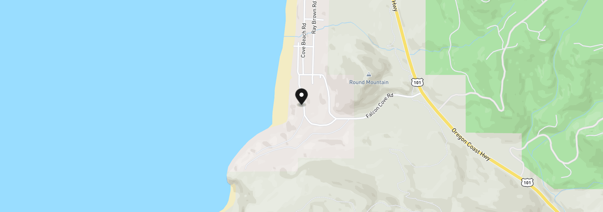 Map showing the location of Tide Ave, Arch Cape, OR 97102