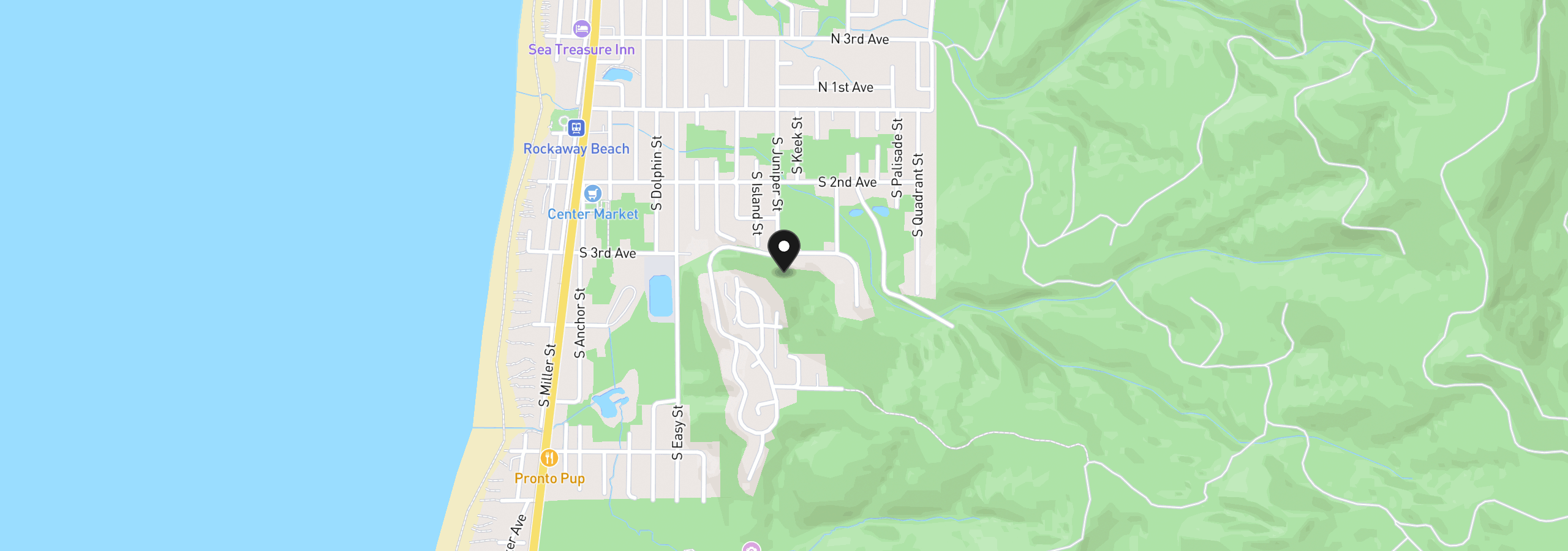 Map showing the location of S Keel St Tl 0102, Rockaway Beach, OR 97136