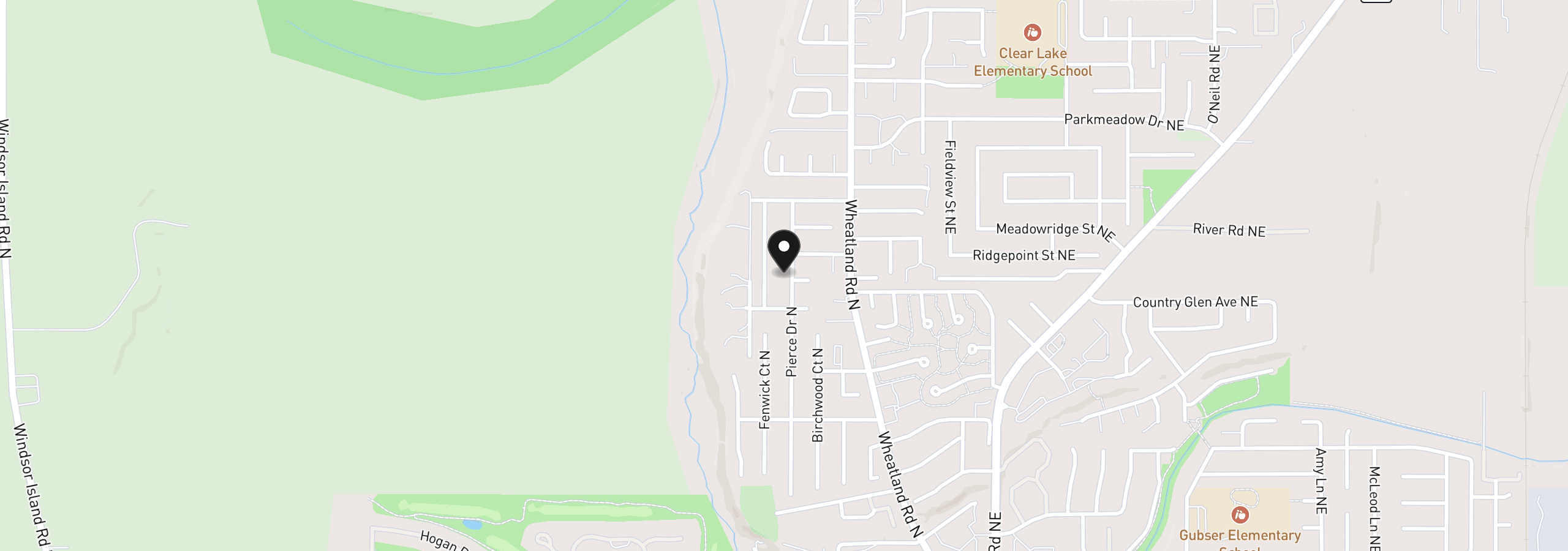 Map showing the location of 7045 N Pierce Dr, Keizer, OR 97303