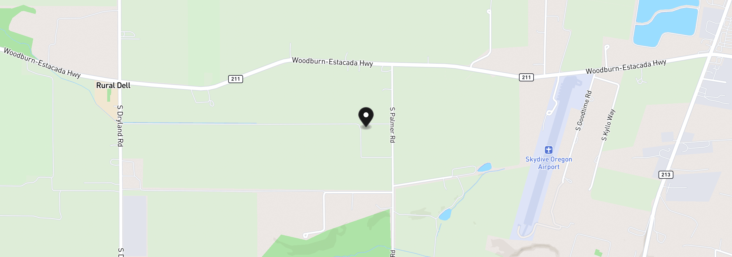 Map showing the location of 31832 S Palmer Rd, Molalla, OR 97038