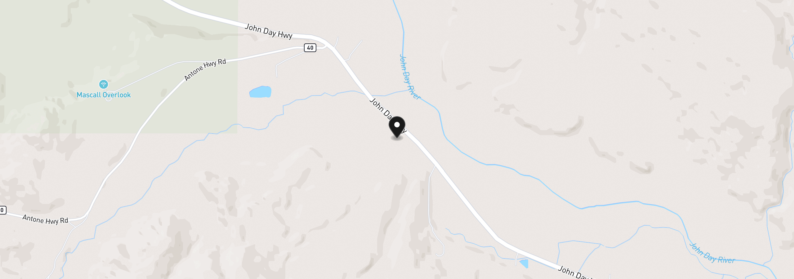 Map showing the location of 42514 Hwy 26, Dayville, OR 97825