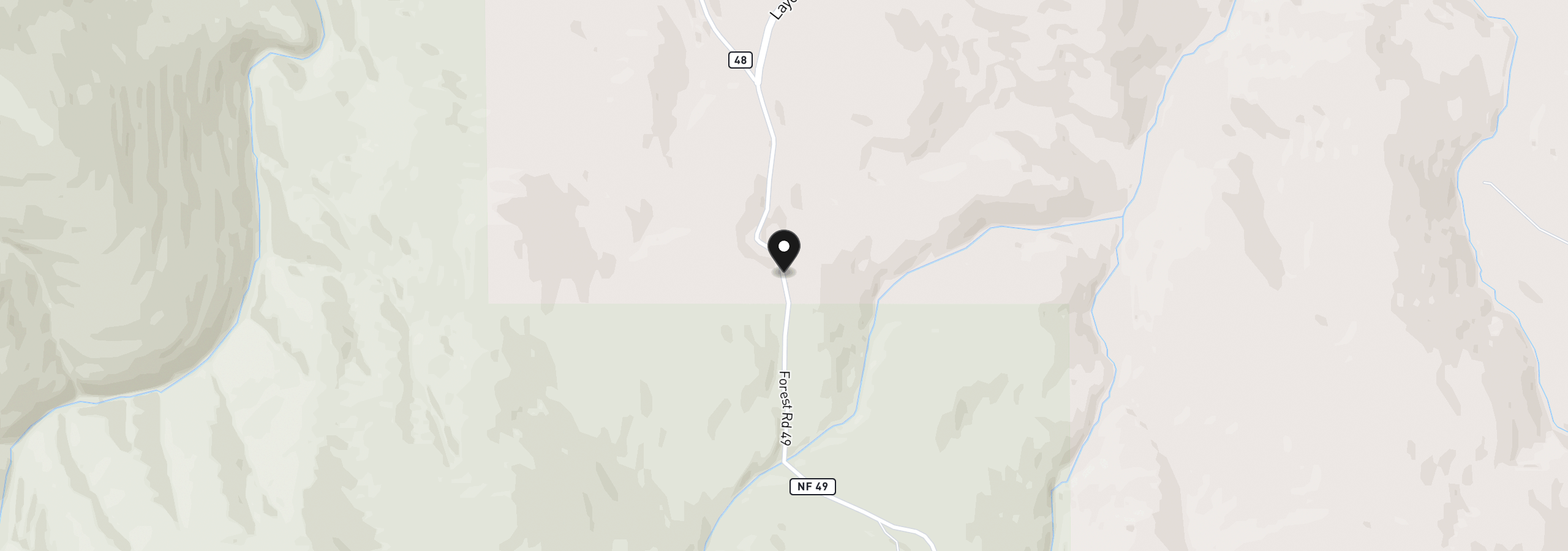 Map showing the location of Laycock Creek Rd., Mount Vernon, OR 97865