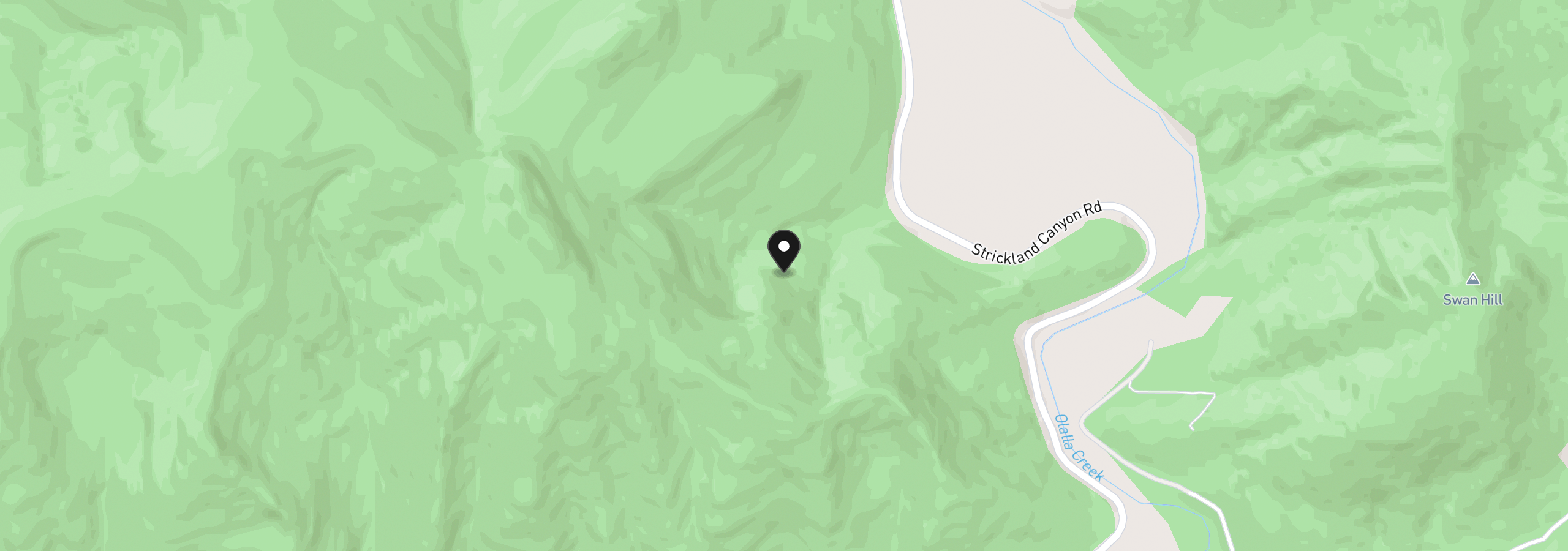 Map showing the location of Strickland Canyon Rd Tl100, Roseburg, OR 97471