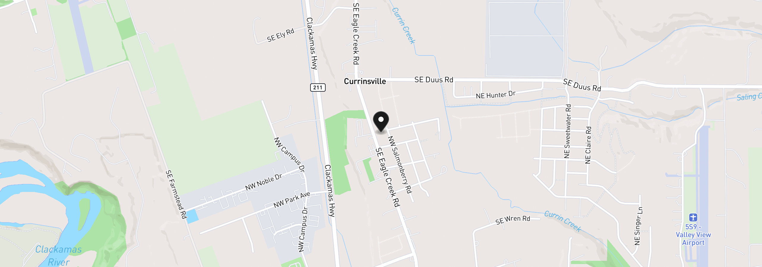 Map showing the location of 572 NW Wagon Way, Estacada, OR 97023