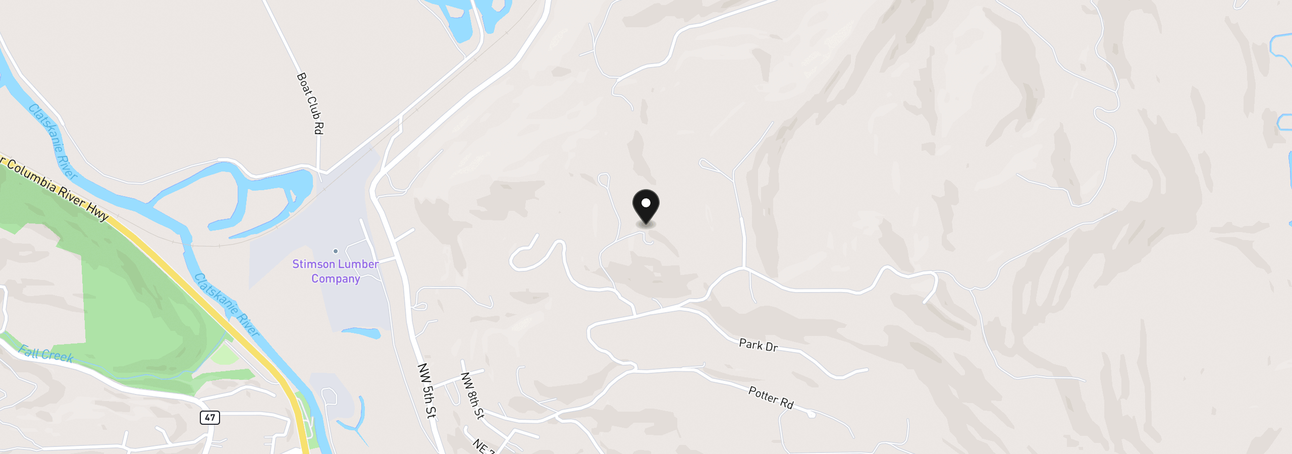 Map showing the location of 76930 Westward View Ln, Clatskanie, OR 97016