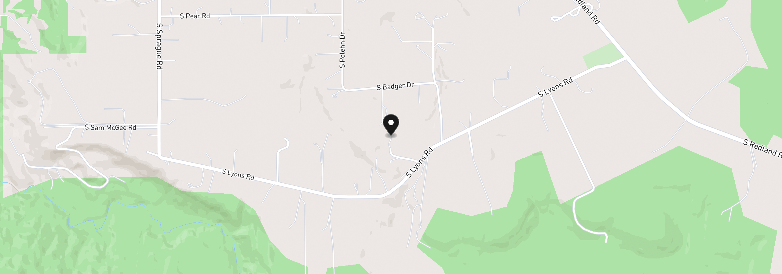 Map showing the location of 19305 S Lyons Rd, Oregon City, OR 97045