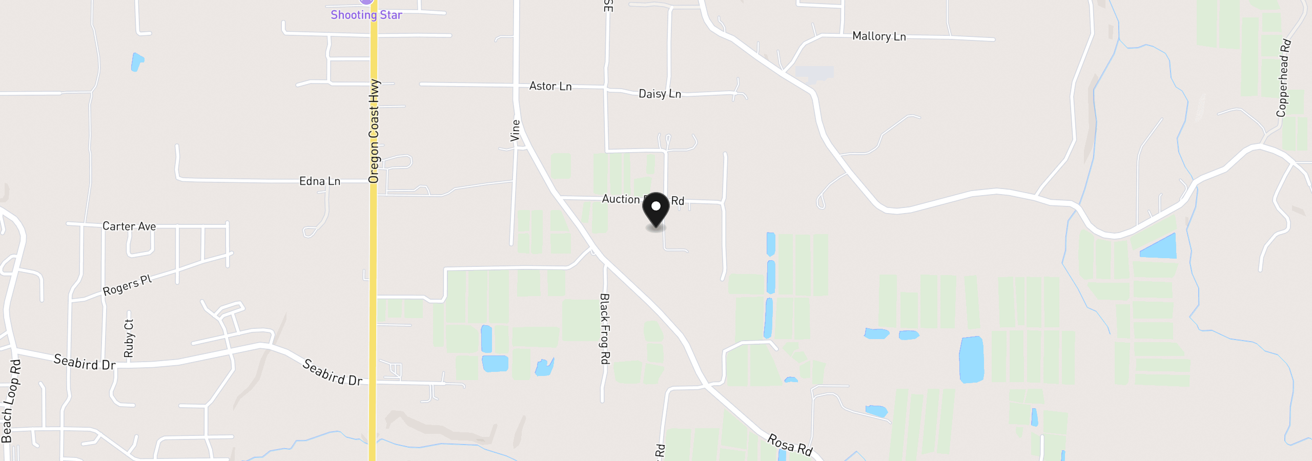 Map showing the location of Highland, Bandon, OR 97411