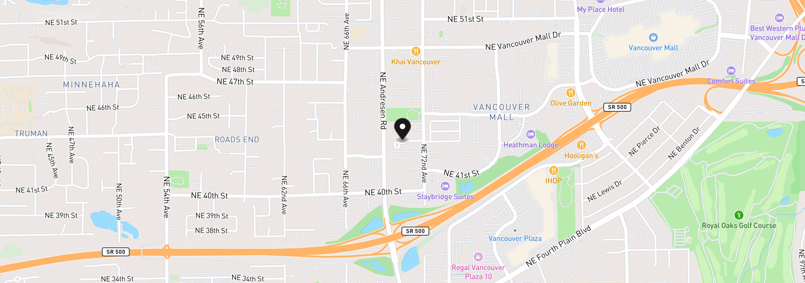 Map showing the location of 7006 NE 43rd St C, Vancouver, Wa 98661
