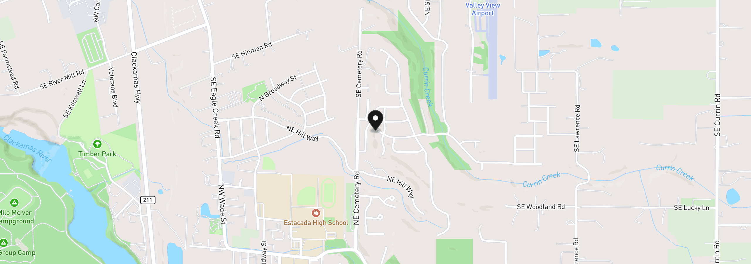 Map showing the location of 840 NE Cascadia Ridge Dr, Estacada, OR 97023