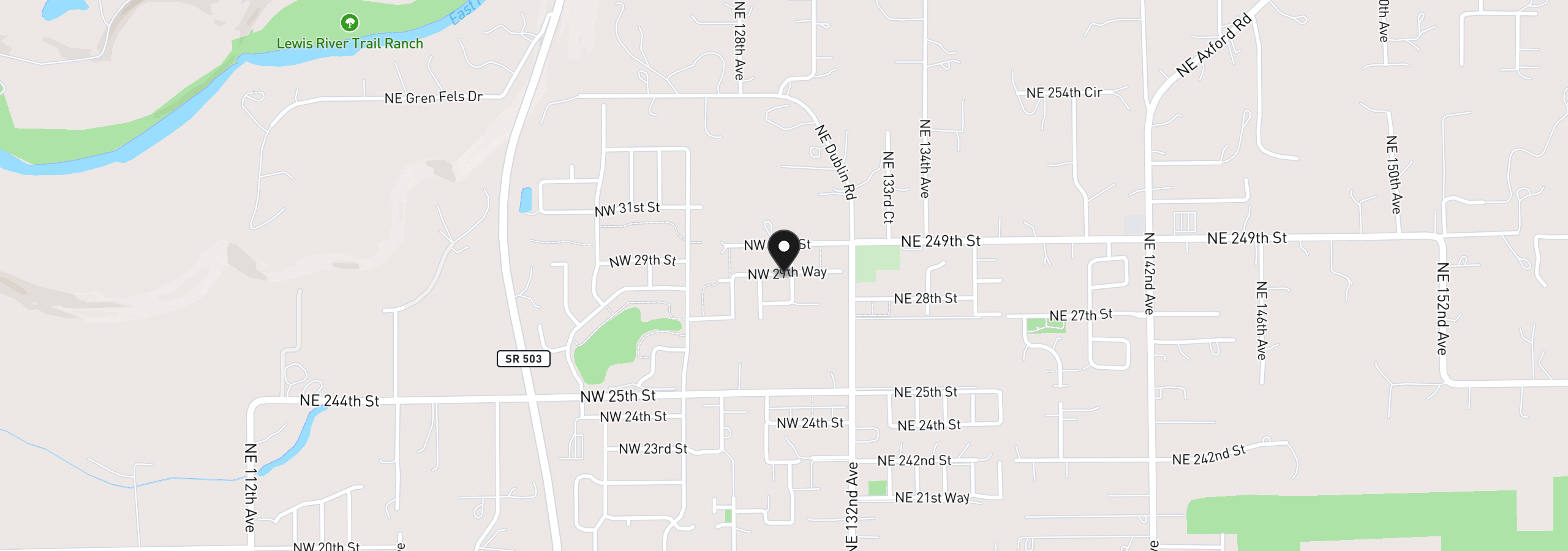 Map showing the location of 2806 NW 3rd Ave, Battle Ground, Wa 98604