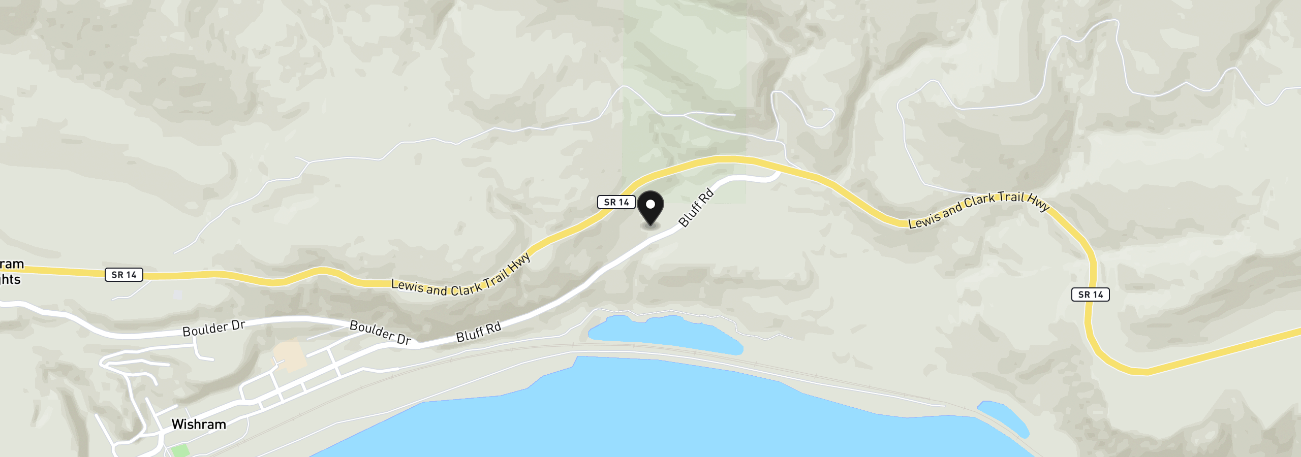 Map showing the location of Wishram Rd., Wishram, Wa 98673