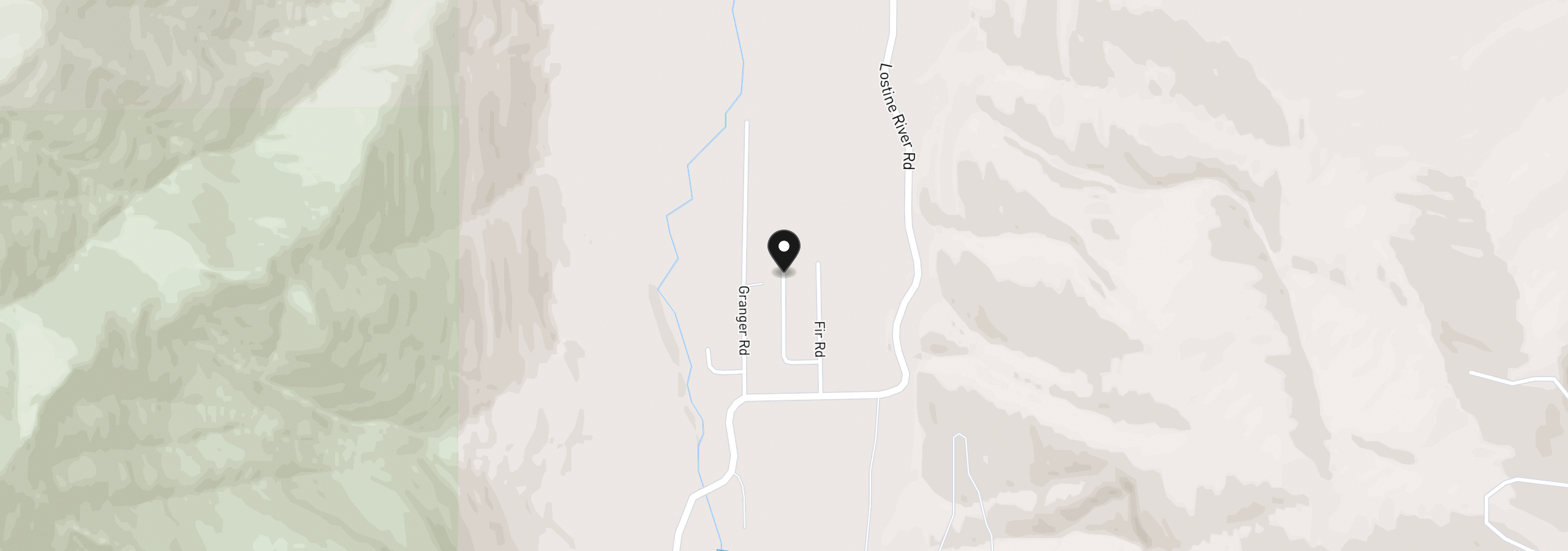 Map showing the location of Fir Rd, Lostine, OR 97857