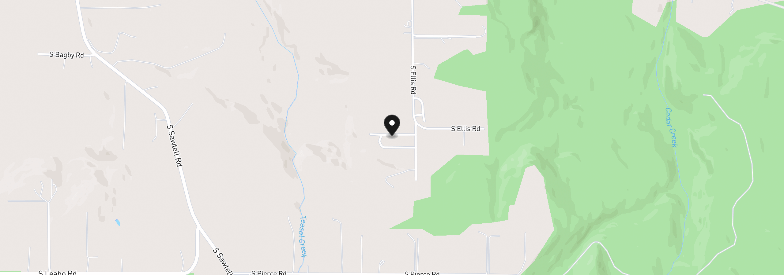 Map showing the location of 15646 S Fawn View Way, Molalla, OR 97038