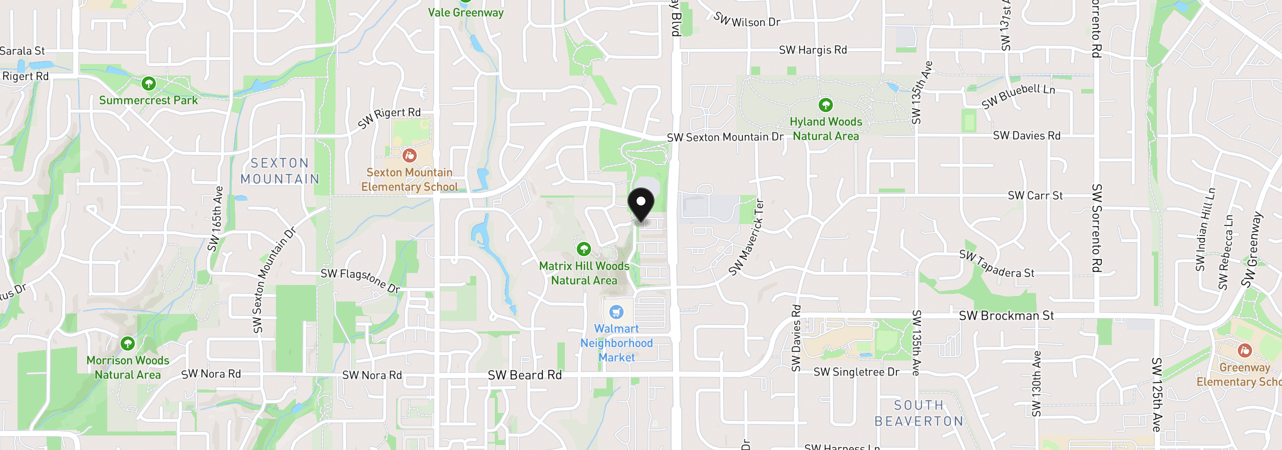 Map showing the location of 8600 SW 147th Ter 102, Beaverton, OR 97007