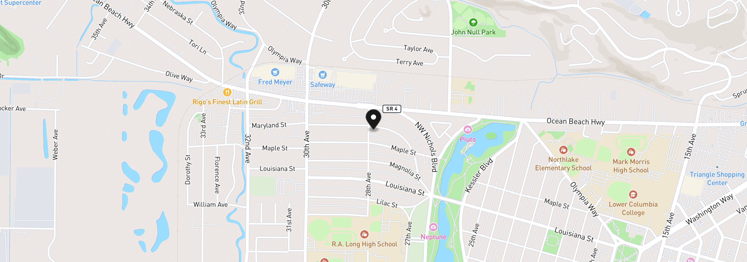 Map showing the location of 2787 Maryland St, Longview, Wa 98632