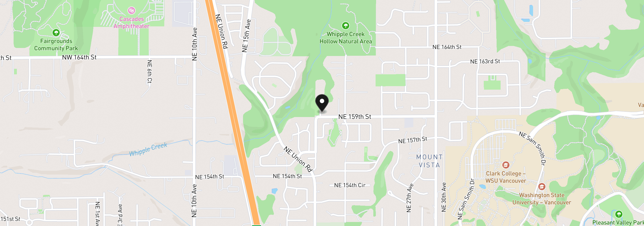 Map showing the location of 2006 NE 159th St, Ridgefield, Wa 98642