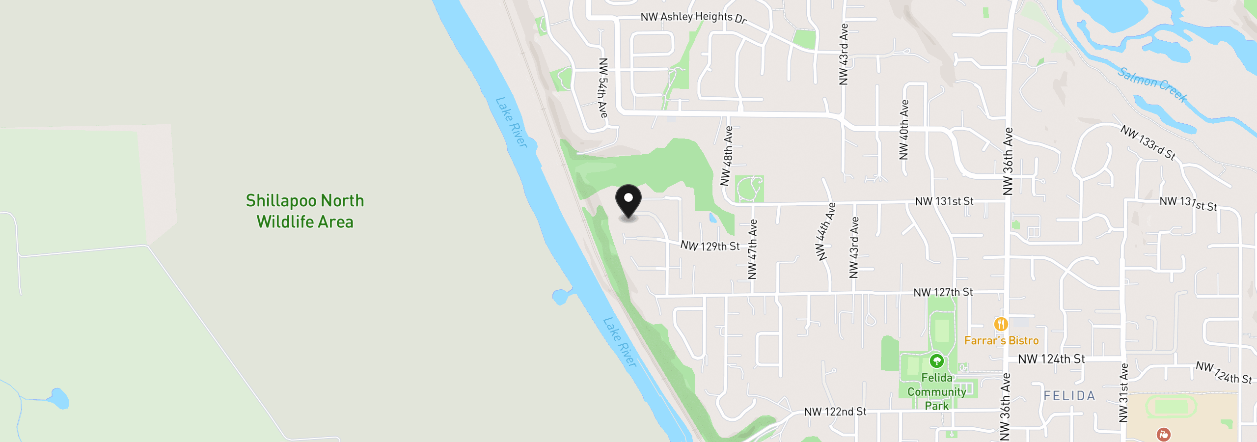 Map showing the location of 13016 NW 50th Ave, Vancouver, Wa 98685