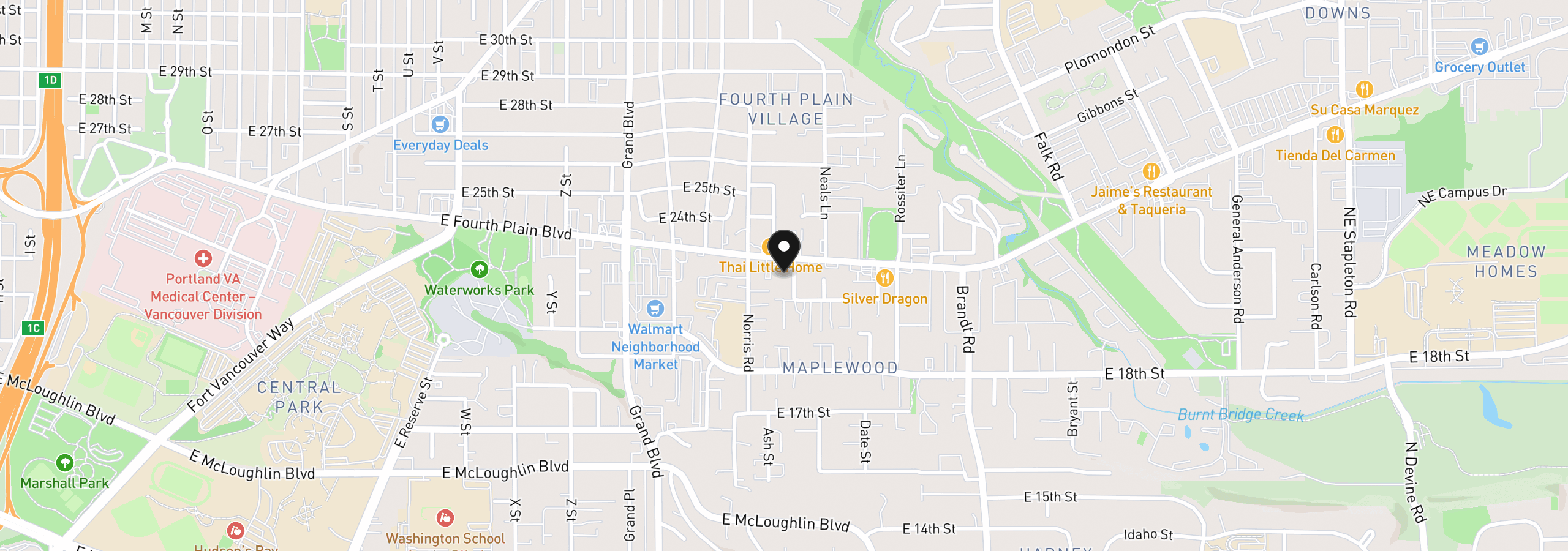 Map showing the location of 2110 Laurel Pl, Vancouver, Wa 98661