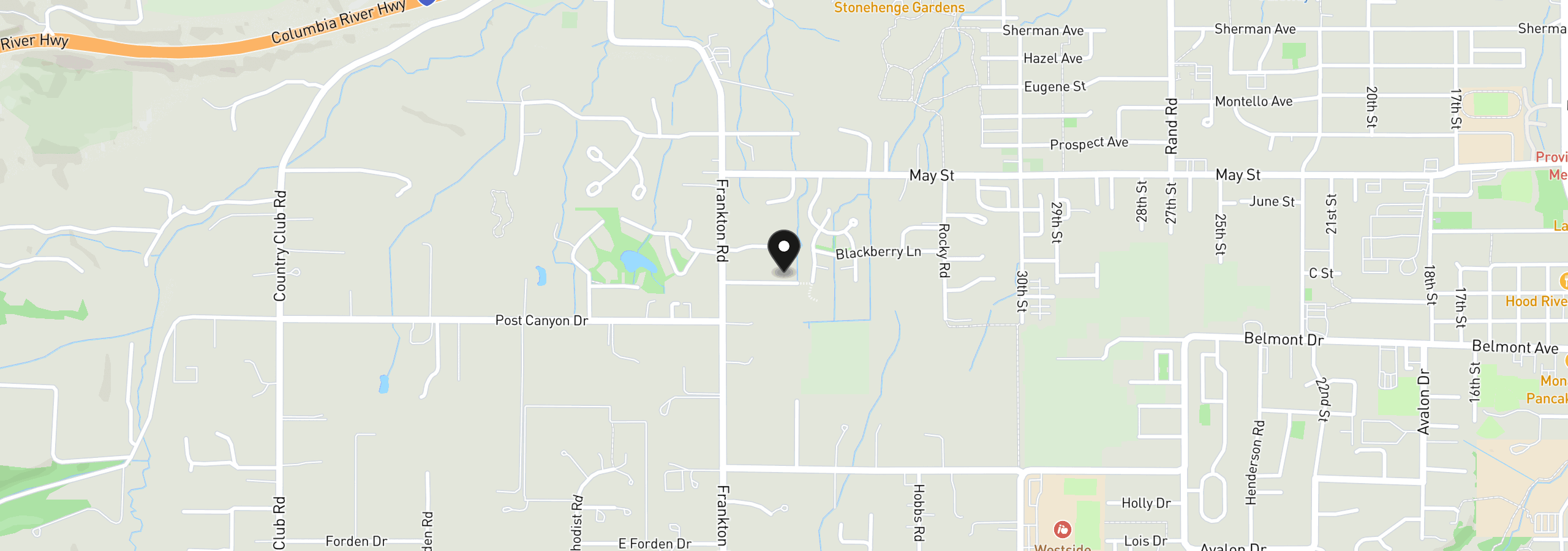Map showing the location of 3940 Carr Dr 4, Hood River, OR 97031