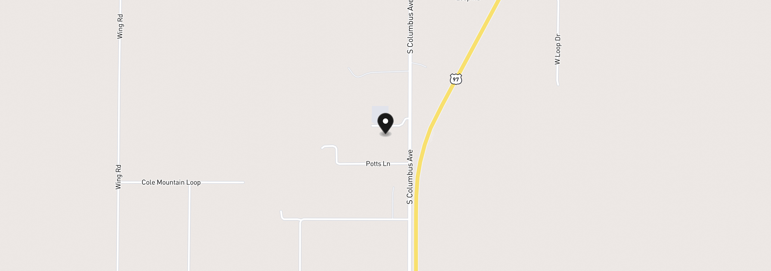 Map showing the location of 3408 Wayward Wind Rd, Goldendale, Wa 98620