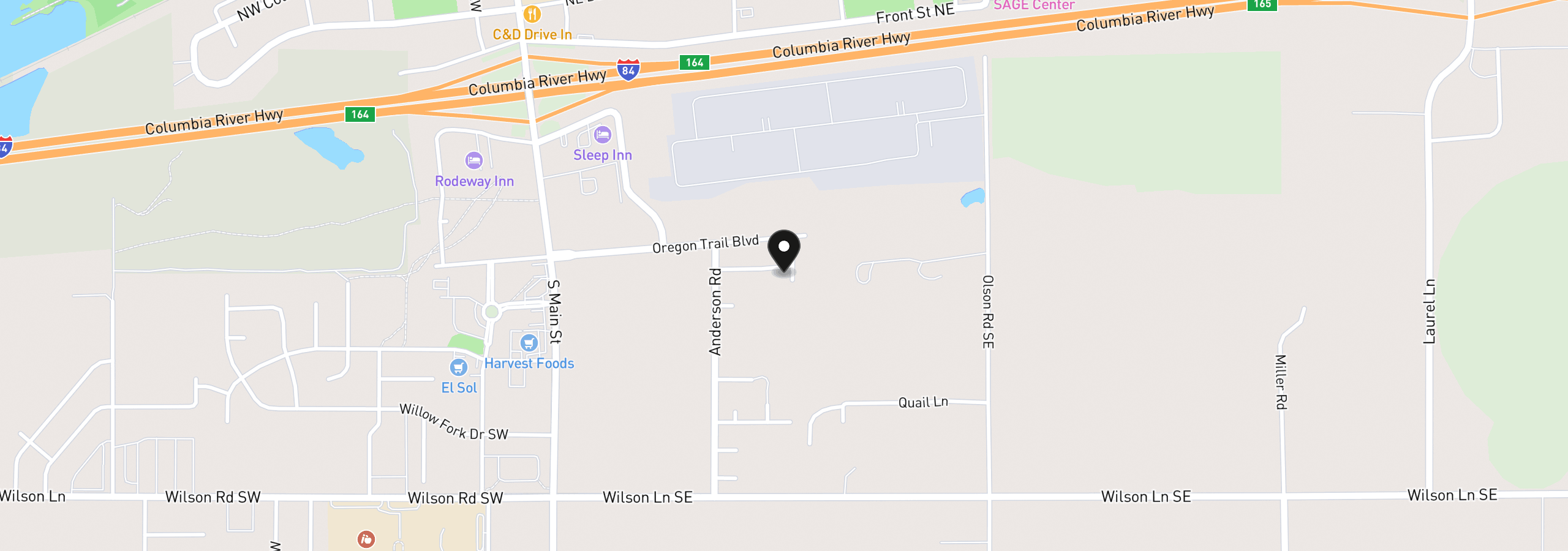 Map showing the location of 305 Art Kegler Blvd, Boardman, OR 97818