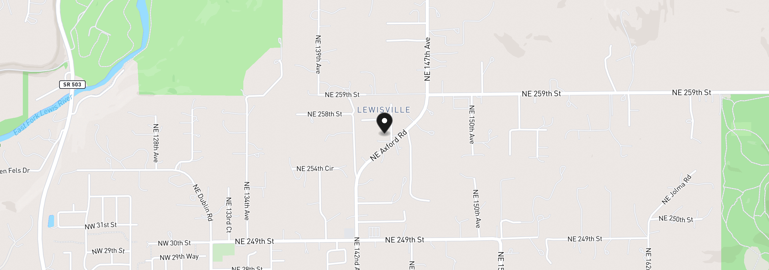 Map showing the location of 25604 NE 145th Ave, Battle Ground, Wa 98604
