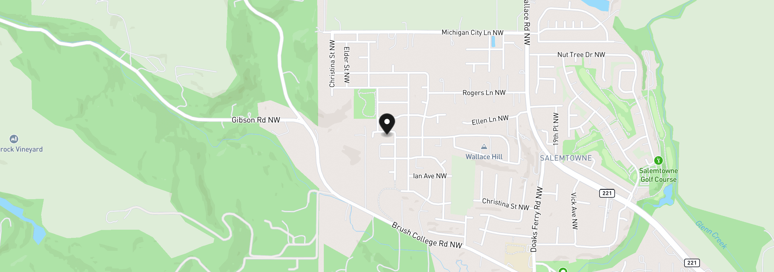 Map showing the location of 2754 Inna Ave NW, Salem, OR 97304