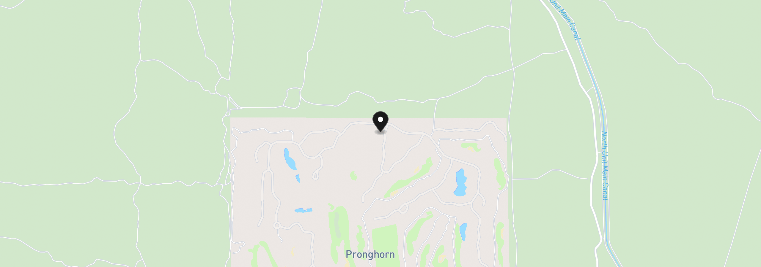 Map showing the location of 22923 Canyon View Loop, Bend, OR 97701