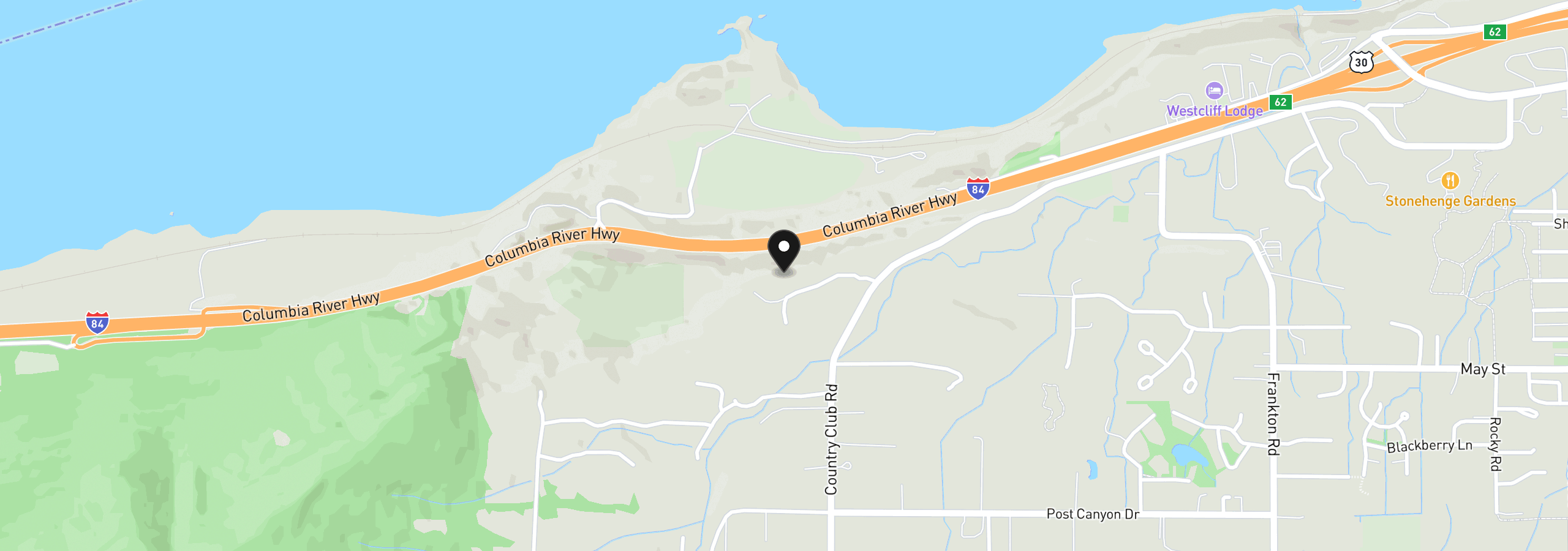Map showing the location of 4390 West Ridge Dr, Hood River, OR 97031