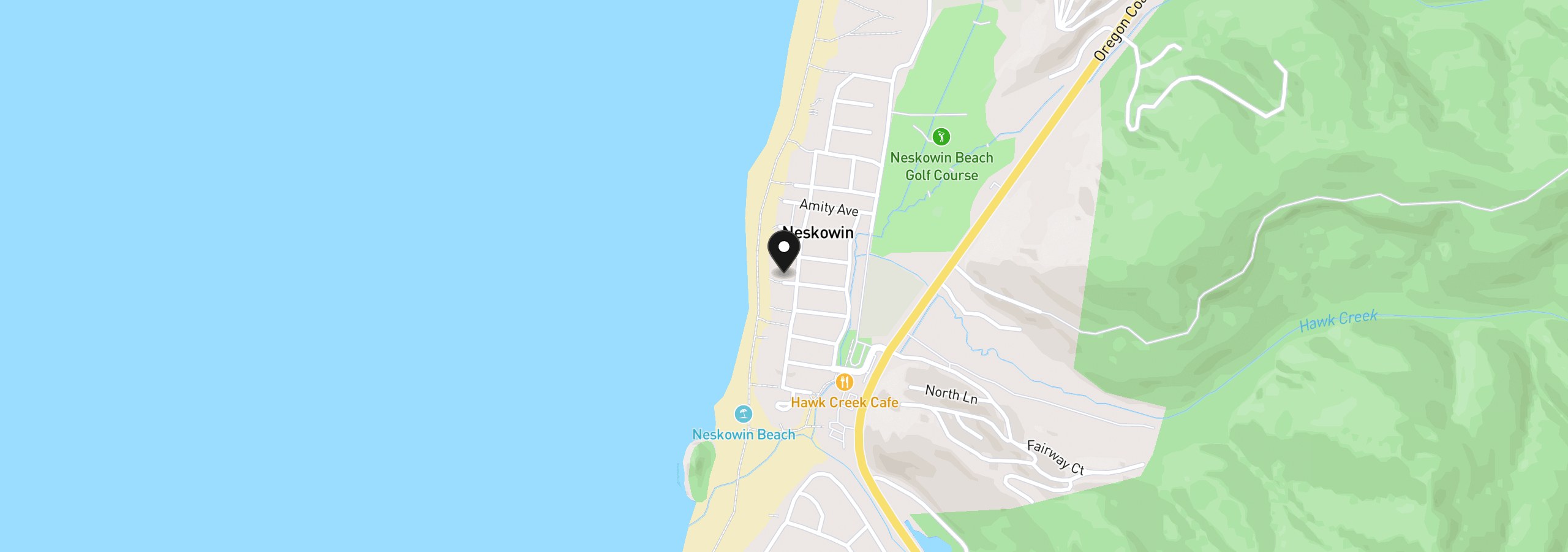 Map showing the location of 4230 Independence Ave, Neskowin, OR 97149